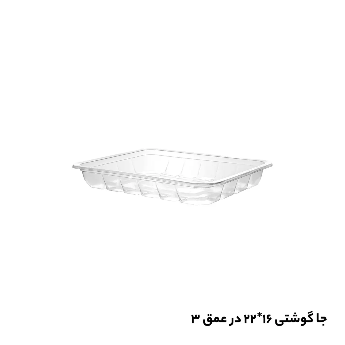 ظرف یکبارمصرف پروتئینی جاگوشتی شفاف pp عمق 2cm ضخیم رویا (200عددی)