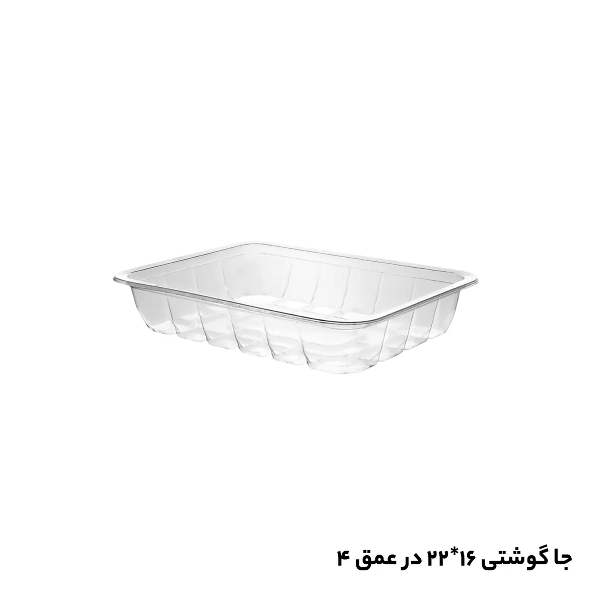 ظرف یکبار مصرف پروتئینی جاگوشتی شفاف عمق 4 سانت pp رویا (200عددی)