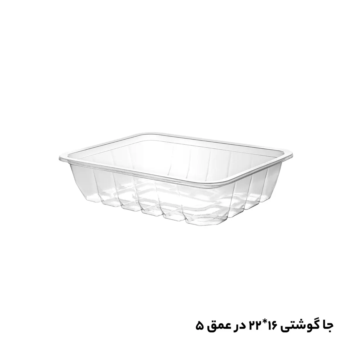 ظرف یکبار مصرف پروتئینی جاگوشتی شفاف عمق 5 سانت رویا ( 200عددی )