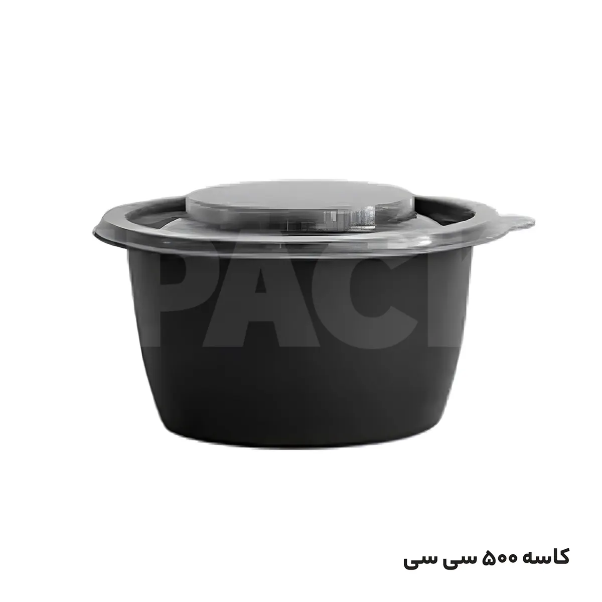 کاسه یکبار مصرف مشکی ماکروویوی پلی پرو 500 cc با درب